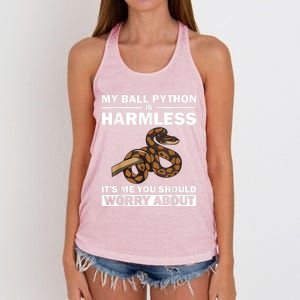 Funny Ball Python Design Snake Lover Men Women Boy Girl Women's Knotted Racerback Tank