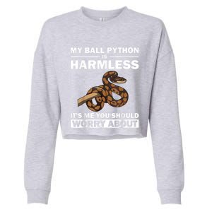 Funny Ball Python Design Snake Lover Men Women Boy Girl Cropped Pullover Crew