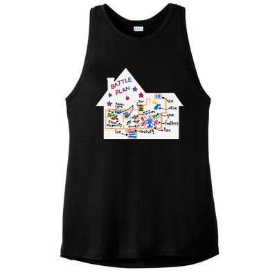 Funny Battle Plan Christmas Home Hand Dawn Alone Xmas Ladies PosiCharge Tri-Blend Wicking Tank