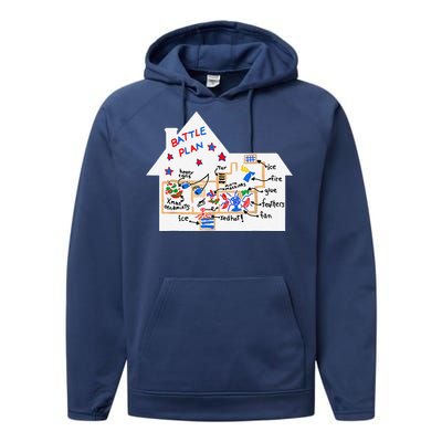 Funny Battle Plan Christmas Home Hand Dawn Alone Xmas Performance Fleece Hoodie