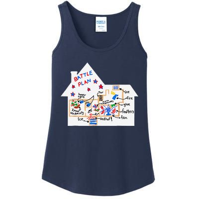 Funny Battle Plan Christmas Home Hand Dawn Alone Xmas Ladies Essential Tank