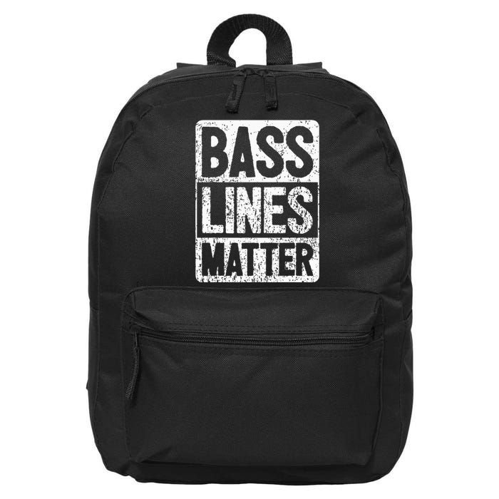 Funny Bass Player Bass Lines Matter Rock Bassist 16 in Basic Backpack