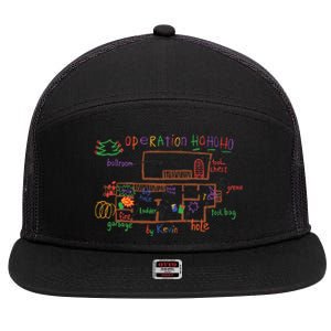 Funny Battle Plan Christmas Home Hand Dawn Alone Xmas 7 Panel Mesh Trucker Snapback Hat