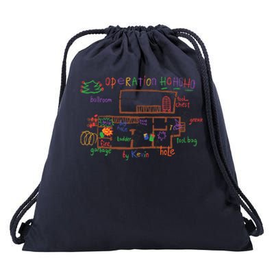 Funny Battle Plan Christmas Home Hand Dawn Alone Xmas Drawstring Bag