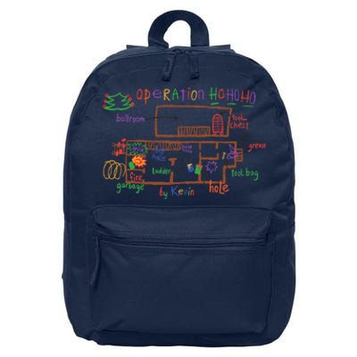 Funny Battle Plan Christmas Home Hand Dawn Alone Xmas 16 in Basic Backpack