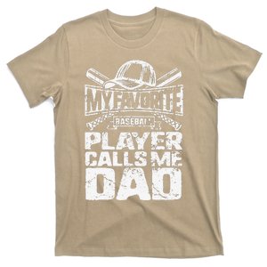 Favorite Baseball Player Calls Me Dad Fathers Day Son T-Shirt