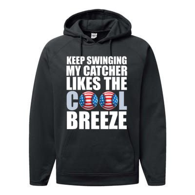 Funny Baseball Pitcher Pitching Performance Fleece Hoodie