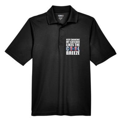 Funny Baseball Pitcher Pitching Men's Origin Performance Pique Polo