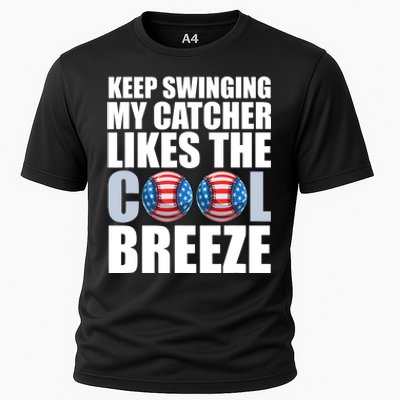 Funny Baseball Pitcher Pitching Cooling Performance Crew T-Shirt