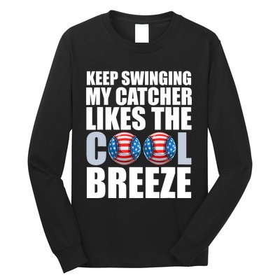 Funny Baseball Pitcher Pitching Long Sleeve Shirt