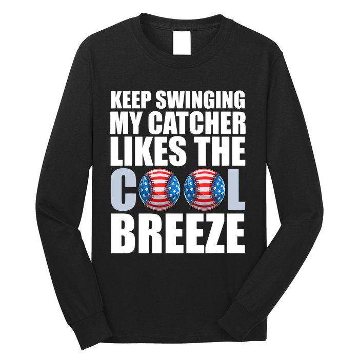 Funny Baseball Pitcher Pitching Long Sleeve Shirt