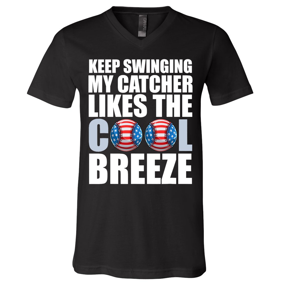 Funny Baseball Pitcher Pitching V-Neck T-Shirt