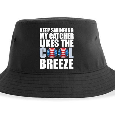 Funny Baseball Pitcher Pitching Sustainable Bucket Hat
