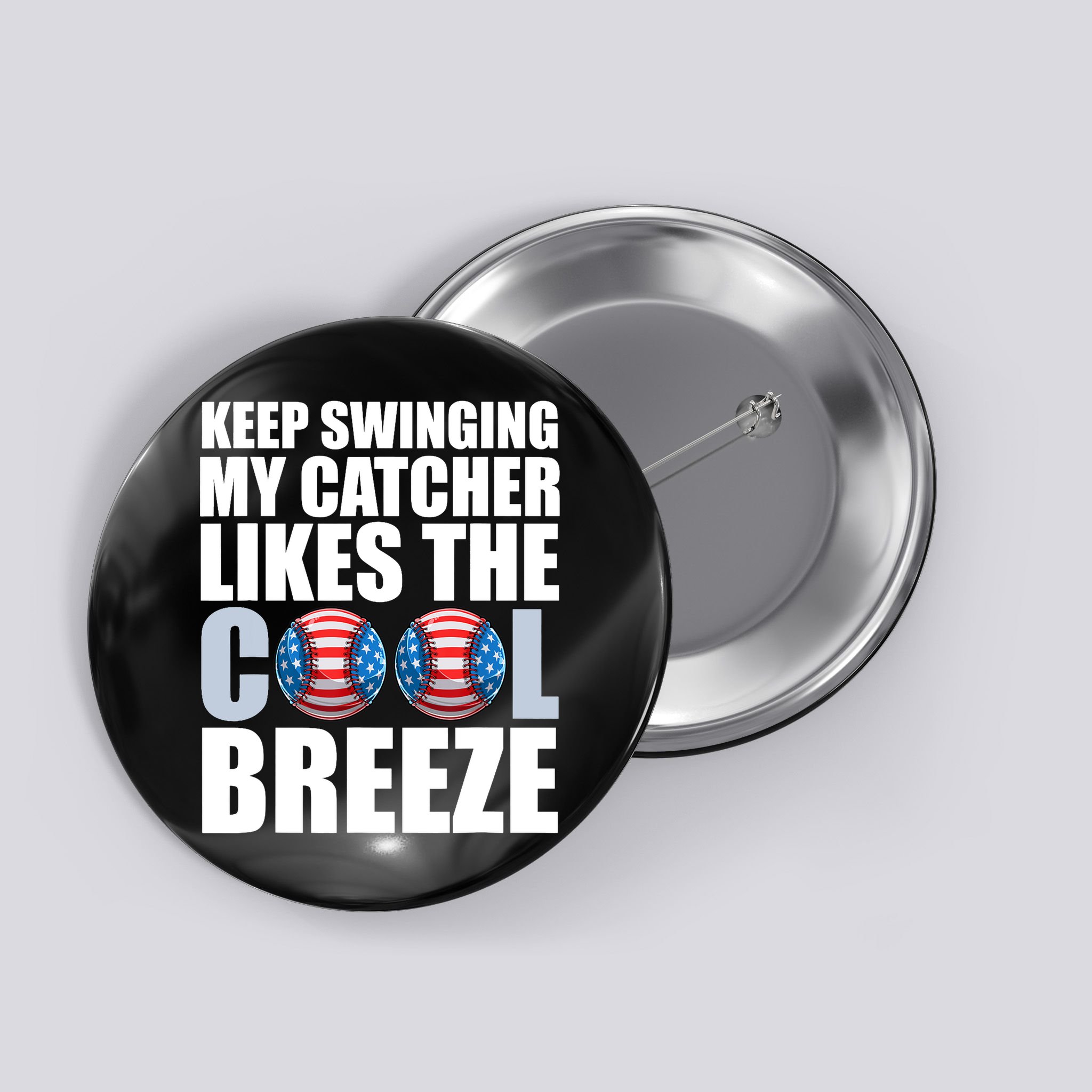 Funny Baseball Pitcher Pitching Button