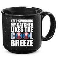 Funny Baseball Pitcher Pitching 15oz Campfire Ceramic Mug