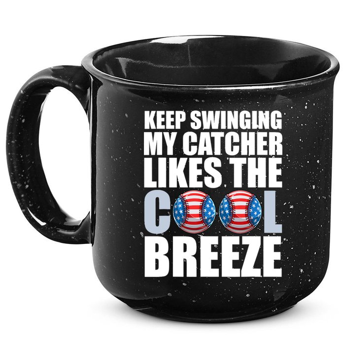 Funny Baseball Pitcher Pitching 15oz Campfire Ceramic Mug