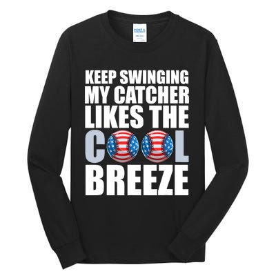 Funny Baseball Pitcher Pitching Tall Long Sleeve T-Shirt