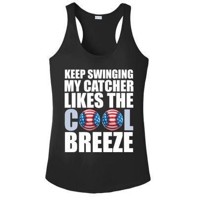 Funny Baseball Pitcher Pitching Ladies PosiCharge Competitor Racerback Tank