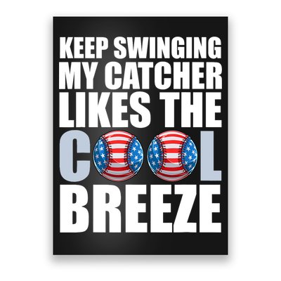Funny Baseball Pitcher Pitching Poster