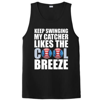 Funny Baseball Pitcher Pitching PosiCharge Competitor Tank