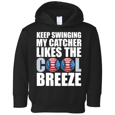 Funny Baseball Pitcher Pitching Toddler Hoodie