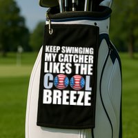 Funny Baseball Pitcher Pitching Golf Towel