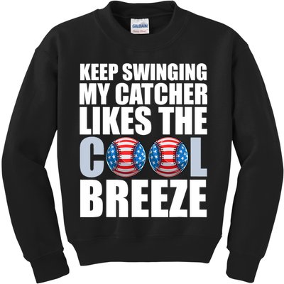 Funny Baseball Pitcher Pitching Kids Sweatshirt