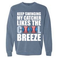 Funny Baseball Pitcher Pitching Garment-Dyed Sweatshirt