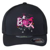 Funny Boo Pumpkin Witch Pink Ribbon Breast Cancer Halloween Flexfit Unipanel Trucker Cap