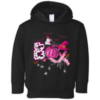 Funny Boo Pumpkin Witch Pink Ribbon Breast Cancer Halloween Toddler Hoodie