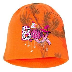 Funny Boo Pumpkin Witch Pink Ribbon Breast Cancer Halloween Kati - Camo Knit Beanie