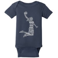 Female Basketball Player Baby Bodysuit