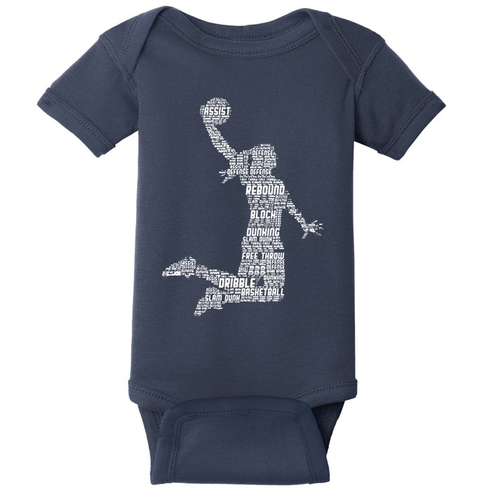 Female Basketball Player Baby Bodysuit