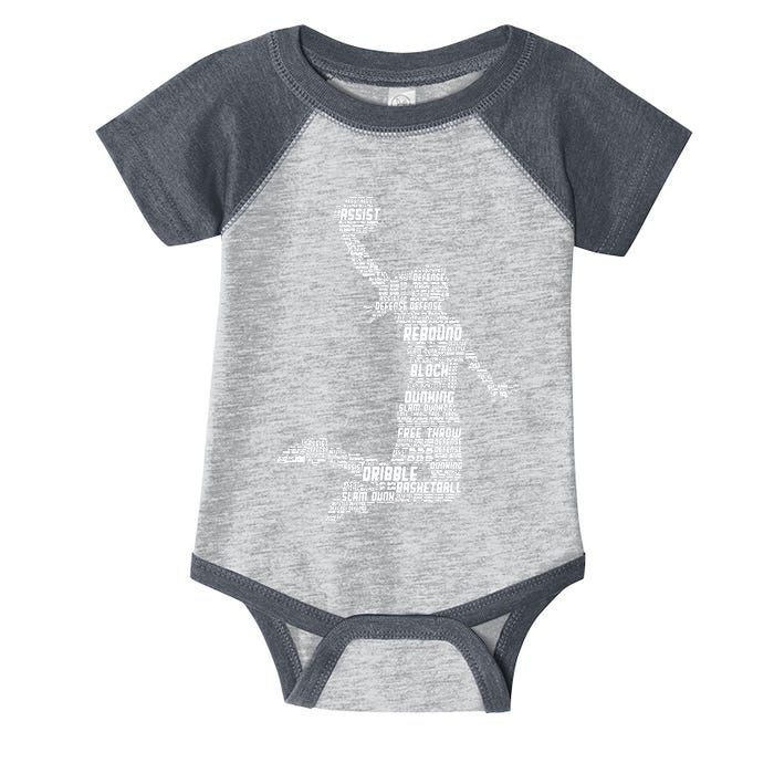 Female Basketball Player Infant Baby Jersey Bodysuit