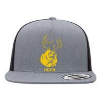 Funny Bear Plus Deer Equals Beer Deer Hunting USA Hunter Flat Bill Trucker Hat