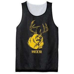 Funny Bear Plus Deer Equals Beer Deer Hunting USA Hunter Mesh Reversible Basketball Jersey Tank