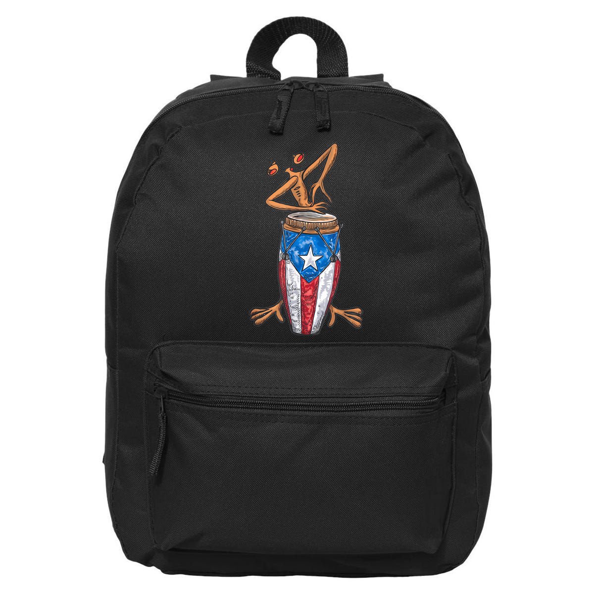 Funny Boricua Puerto Rican Coqui Taino Flag 16 in Basic Backpack