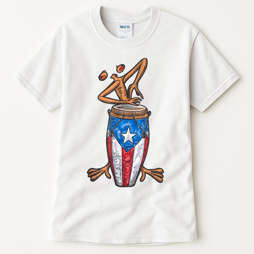 Funny Boricua Puerto Rican Coqui Taino Flag Tall T-Shirt