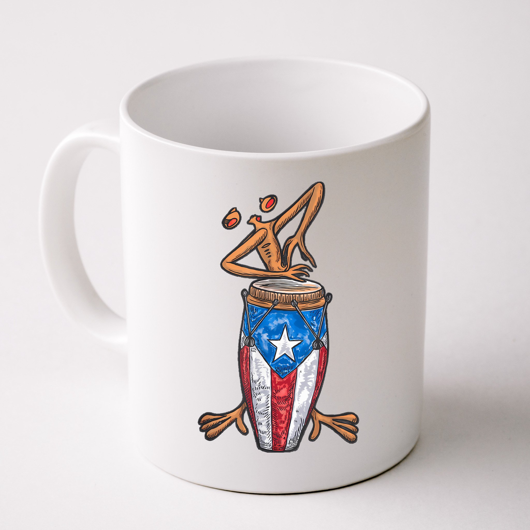 Funny Boricua Puerto Rican Coqui Taino Flag Mug