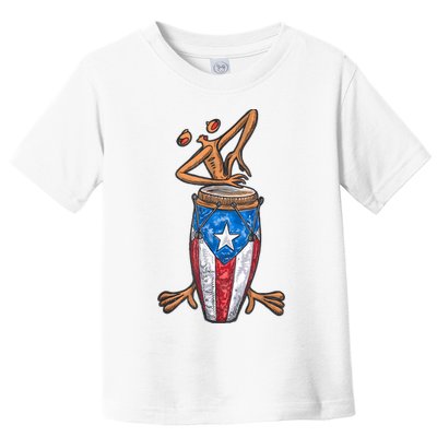 Funny Boricua Puerto Rican Coqui Taino Flag Toddler T-Shirt