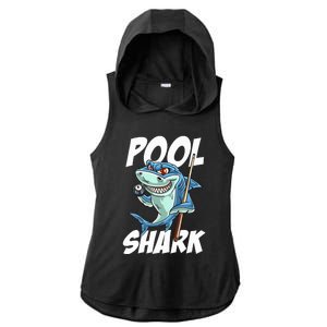 Funny Billiards Pool Shark Snooker Hall Joke Billiard Ladies PosiCharge Tri-Blend Wicking Draft Hoodie Tank