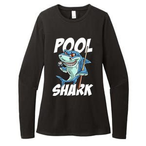 Funny Billiards Pool Shark Snooker Hall Joke Billiard Womens CVC Long Sleeve Shirt