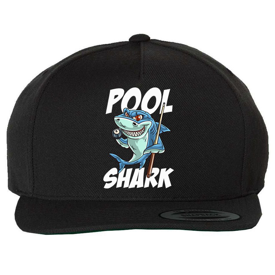 Funny Billiards Pool Shark Snooker Hall Joke Billiard Wool Snapback Cap