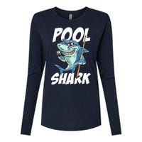 Funny Billiards Pool Shark Snooker Hall Joke Billiard Womens Cotton Relaxed Long Sleeve T-Shirt