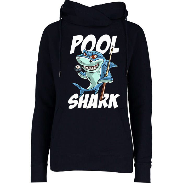 Funny Billiards Pool Shark Snooker Hall Joke Billiard Womens Funnel Neck Pullover Hood