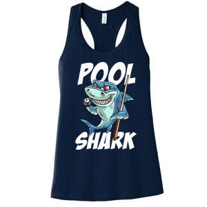 Funny Billiards Pool Shark Snooker Hall Joke Billiard Women's Racerback Tank