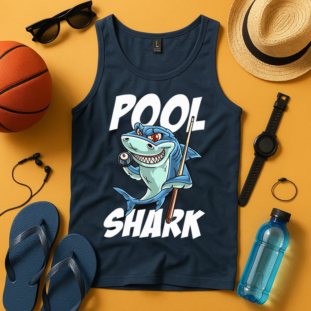 Funny Billiards Pool Shark Snooker Hall Joke Billiard Tank Top
