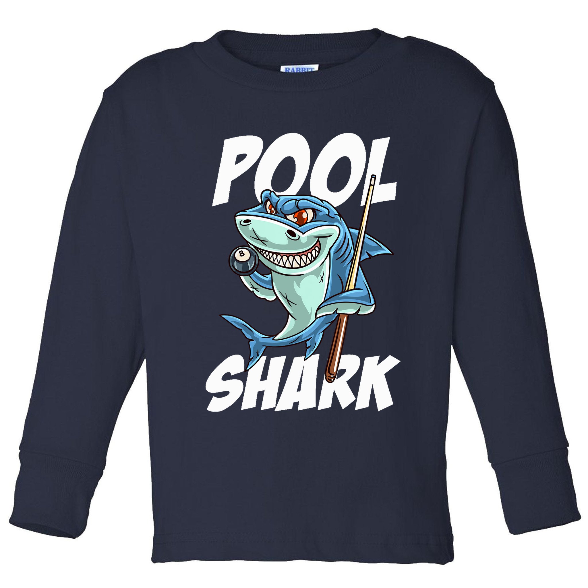 Funny Billiards Pool Shark Snooker Hall Joke Billiard Toddler Long Sleeve Shirt