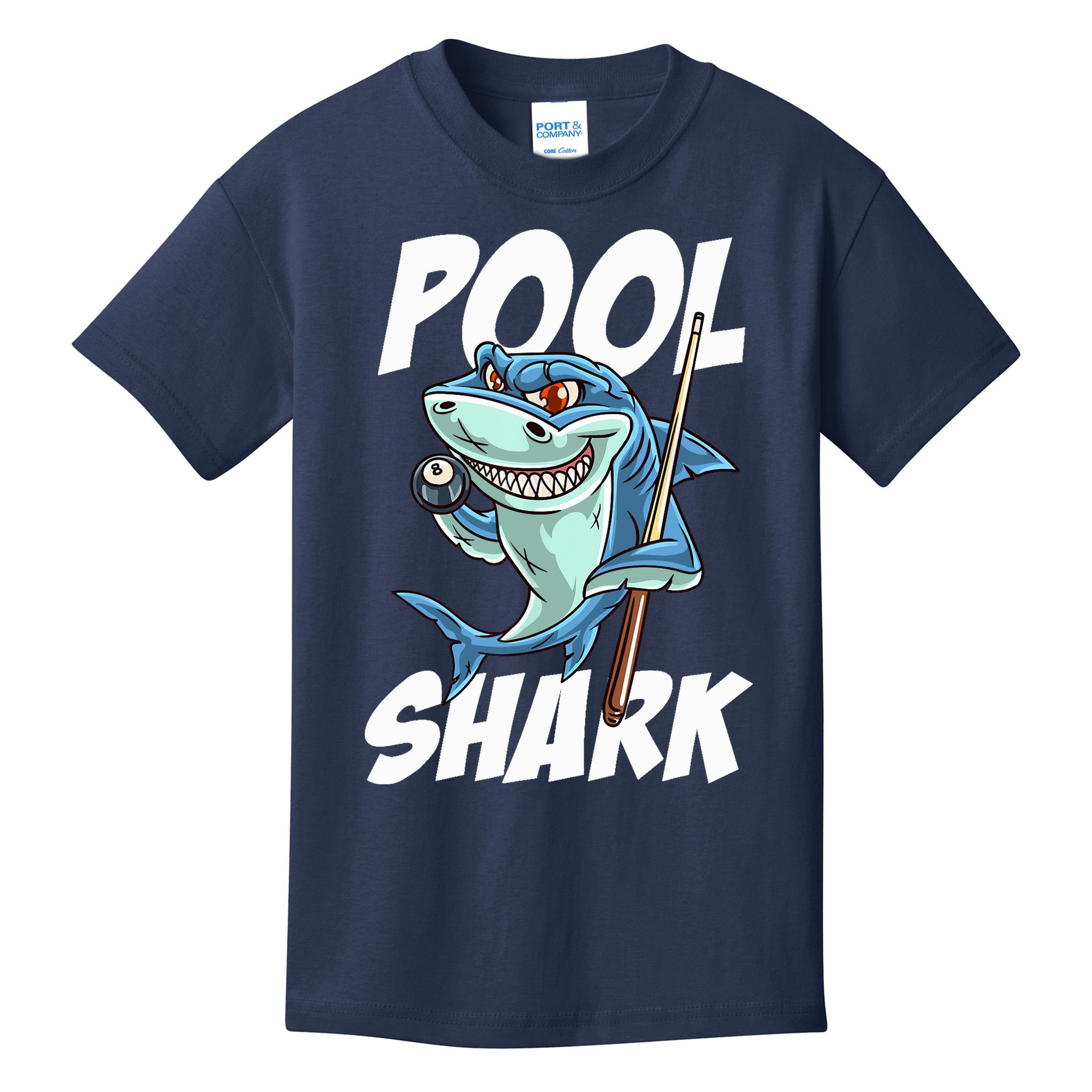Funny Billiards Pool Shark Snooker Hall Joke Billiard Kids T-Shirt