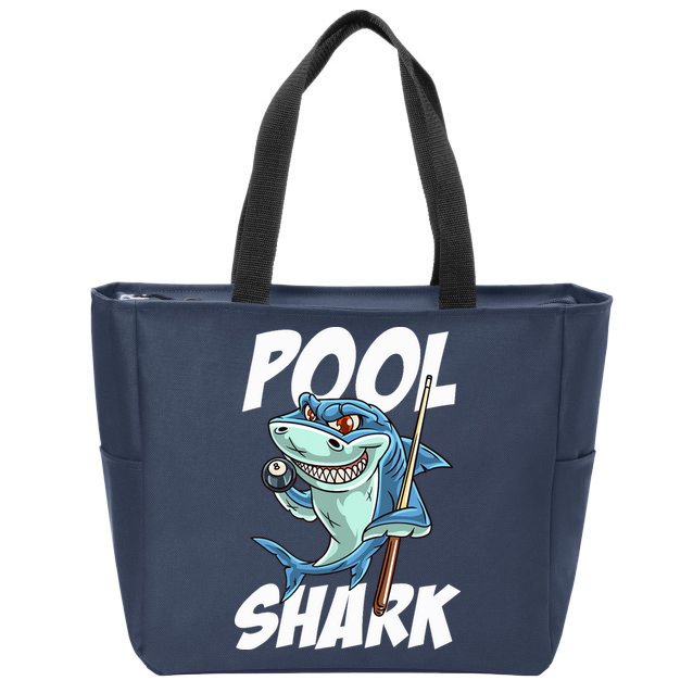 Funny Billiards Pool Shark Snooker Hall Joke Billiard Zip Tote Bag